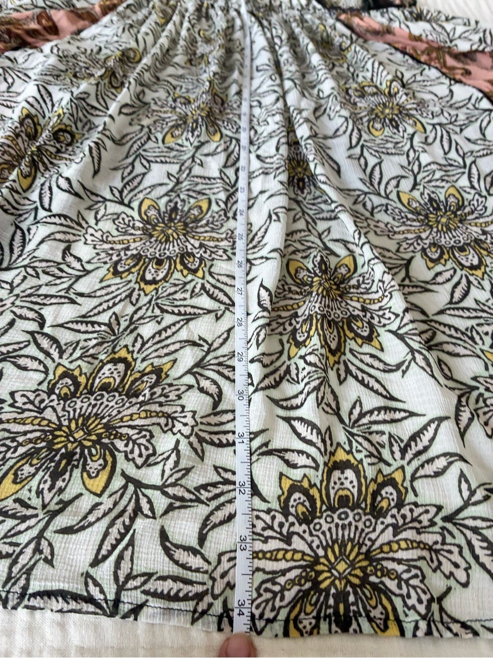 Free People Mixed Print Lace Trim Tunic Dress - Picture 5 of 5